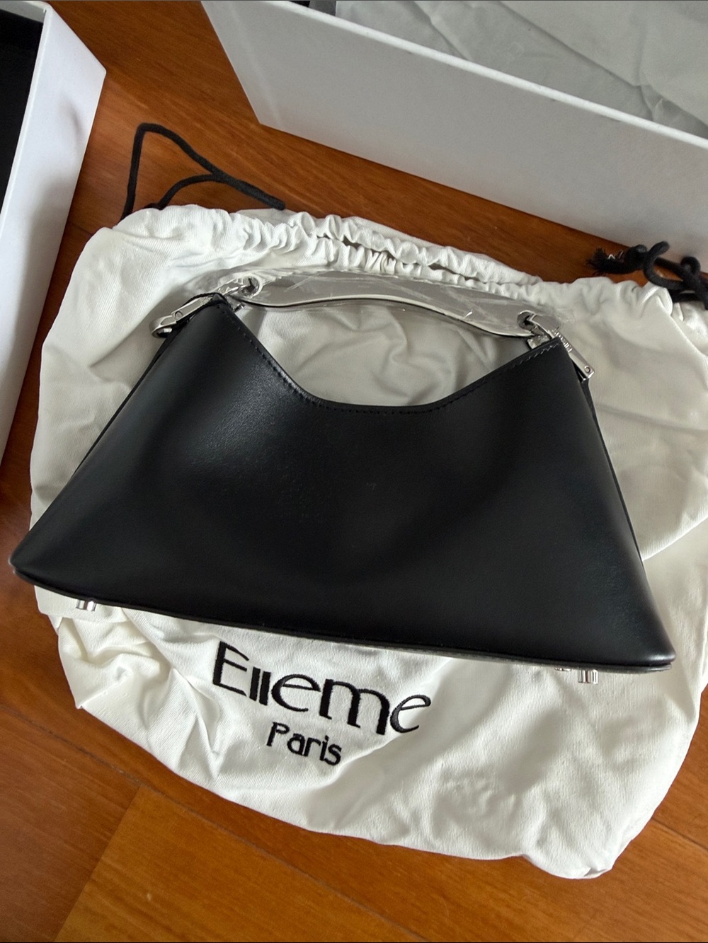 Elleme Paris Black Mini Boomerang Bag